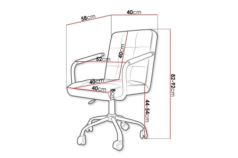 Kintore Kontorsstol White - Möbler - Stolar & fåtöljer - Kontorsstol & skrivbordsstol