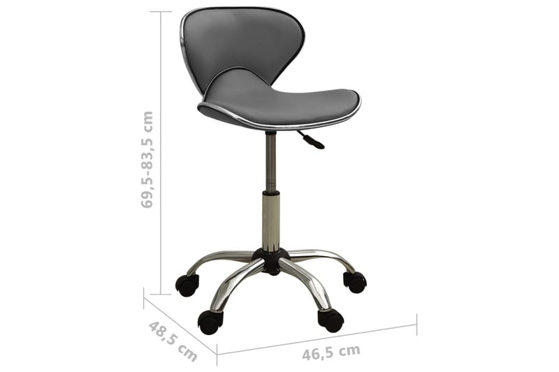 Kontorsstol grå konstläder - Grå - Möbler - Stolar & fåtöljer - Kontorsstol & skrivbordsstol