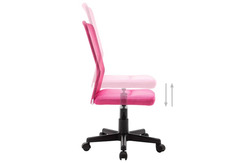 Kontorsstol rosa 44x52x100 cm nättyg - Rosa - Möbler - Stolar & fåtöljer - Kontorsstol & skrivbordsstol