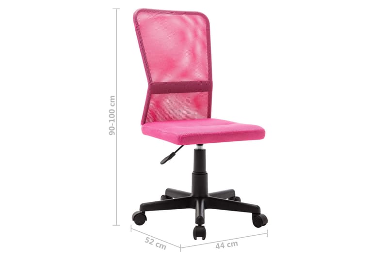 Kontorsstol rosa 44x52x100 cm nättyg - Rosa - Möbler - Stolar & fåtöljer - Kontorsstol & skrivbordsstol