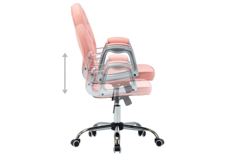 Kontorsstol snurrbar rosa konstläder - Rosa - Kontorsstol & skrivbordsstol