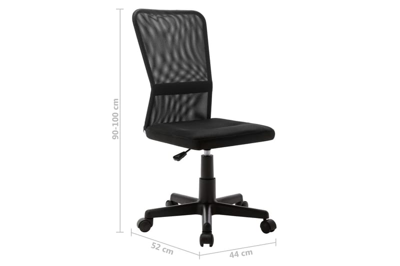 Kontorsstol svart 44x52x100 cm nättyg - Svart - Möbler - Stolar & fåtöljer - Kontorsstol & skrivbordsstol