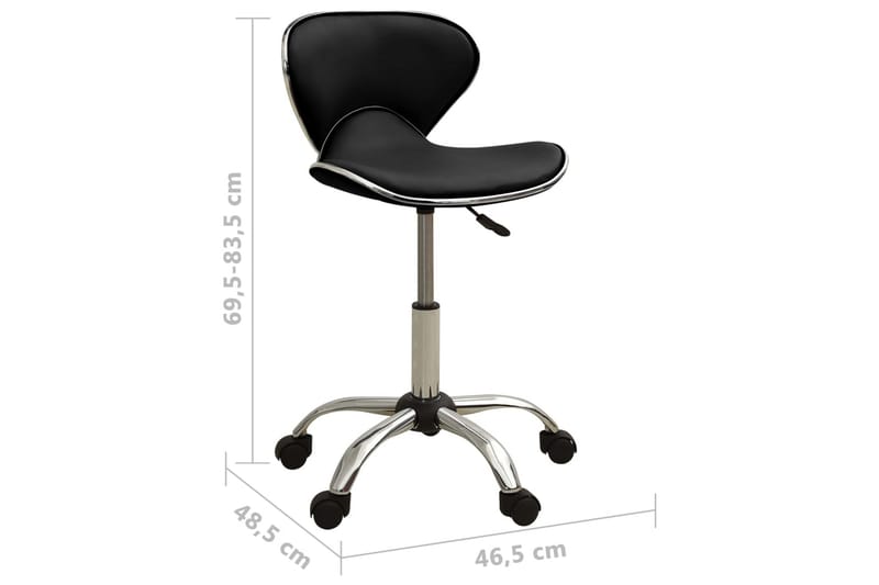 Kontorsstol svart konstläder - Svart - Möbler - Stolar & fåtöljer - Kontorsstol & skrivbordsstol