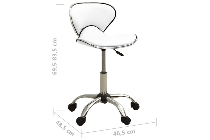 Kontorsstol vit konstläder - Vit - Möbler - Stolar & fåtöljer - Kontorsstol & skrivbordsstol
