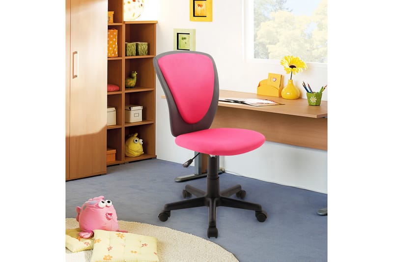 Kontorstol Bianca 42x51xh82-94 Rosa/Mörkgrå - Möbler - Stolar & fåtöljer - Kontorsstol & skrivbordsstol
