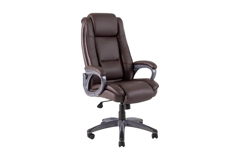 Kontorstol Calvin 81x65xh114-1215 cm Brun, undefined