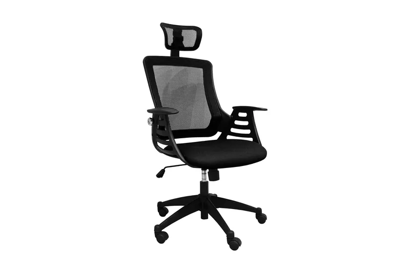 Kontorstol Merano Nackstöd 645x49x96-103 Svart, Svart/Grå