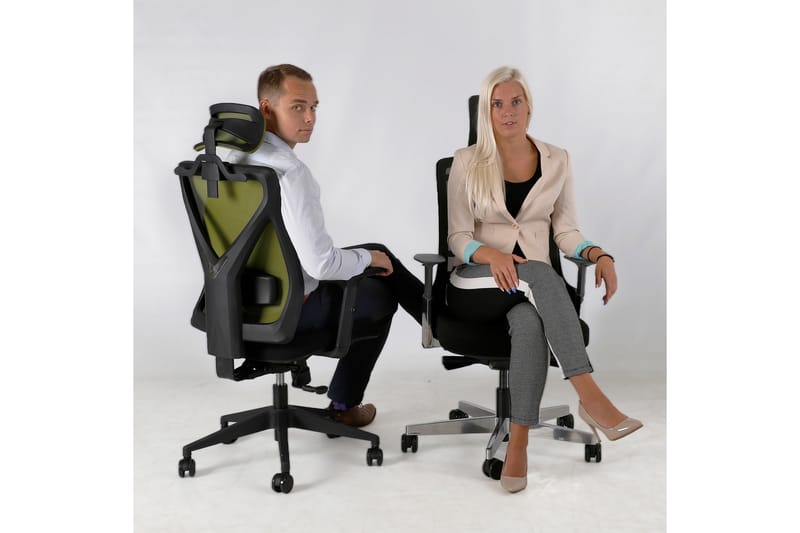 Kontorstol MIKE 64x65xH110-120cm svart/grå - Möbler - Stolar & fåtöljer - Kontorsstol & skrivbordsstol