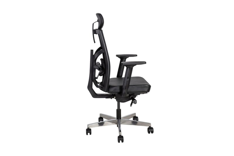 Kontorstol Tune 70x70xh111-128 cm Säte: Läder - Svart - Möbler - Stolar & fåtöljer - Kontorsstol & skrivbordsstol