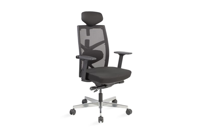 Kontorstol Tune 70x70xh111-128 cm Svart - Grå - Möbler - Stolar & fåtöljer - Kontorsstol & skrivbordsstol