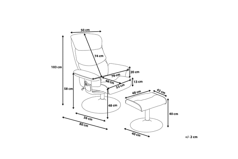 Legend Recliner med fotpall - Grå - Möbler - Stolar & fåtöljer - Fåtölj - Massagestol & massagefåtölj