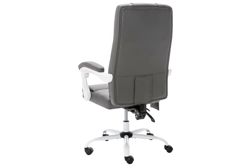 Massagekontorsstol grå konstläder - Grå - Kontorsstol & skrivbordsstol