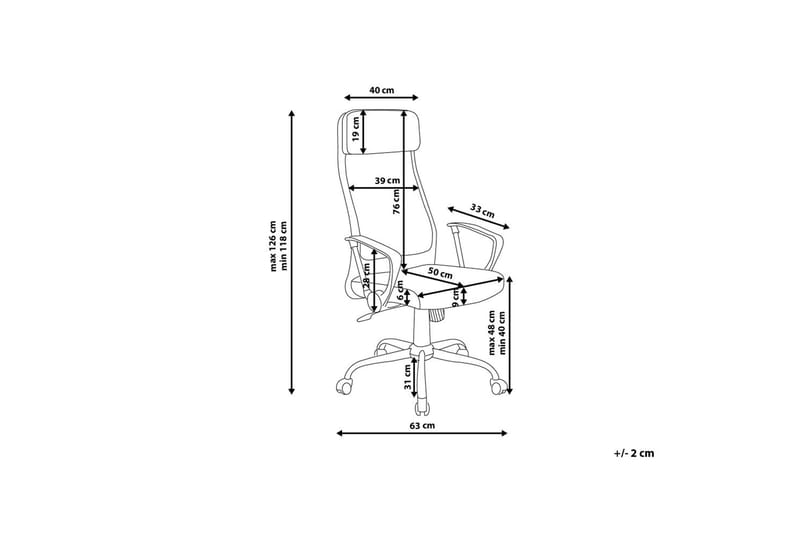 Pioneer Kontorsstol - Grå - Möbler - Stolar & fåtöljer - Kontorsstol & skrivbordsstol