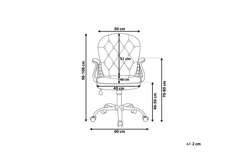 Princess Kontorsstol - Rosa - Möbler - Stolar & fåtöljer - Kontorsstol & skrivbordsstol