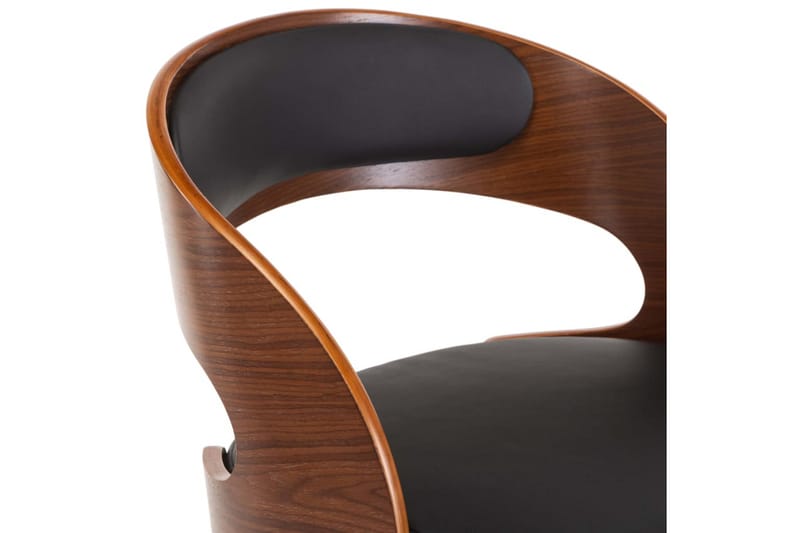 Snurrbar kontorsstol svart böjträ och konstläder - Svart - Kontorsstol & skrivbordsstol
