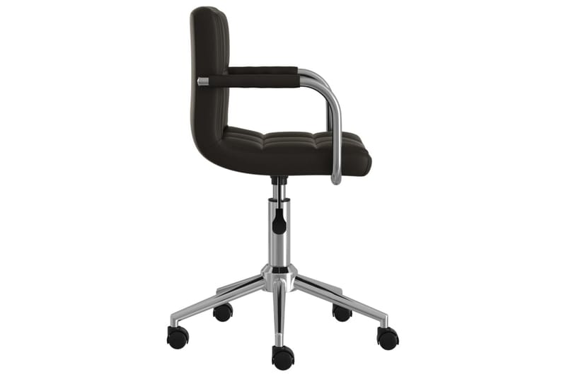 Snurrbar kontorsstol svart konstläder - Svart - Kontorsstol & skrivbordsstol