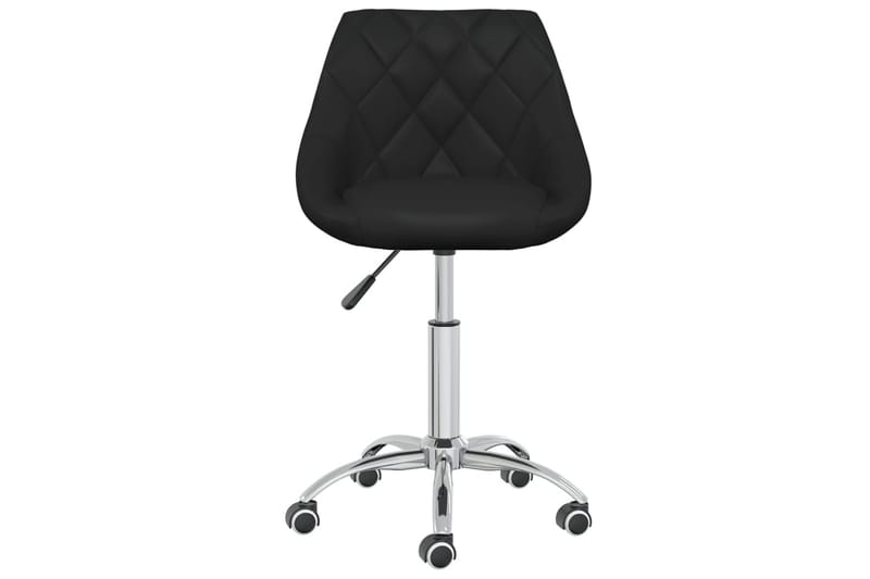 Snurrbar kontorsstol svart konstläder - Svart - Kontorsstol & skrivbordsstol