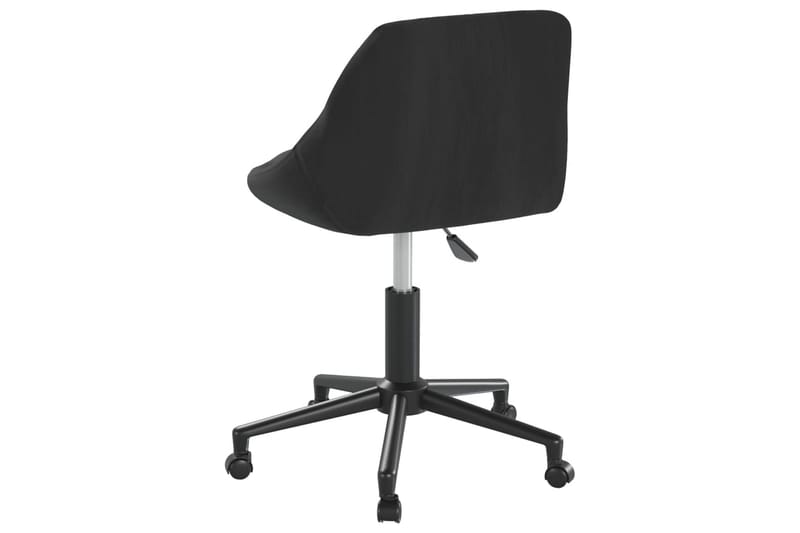 Snurrbar kontorsstol svart sammet - Svart - Kontorsstol & skrivbordsstol