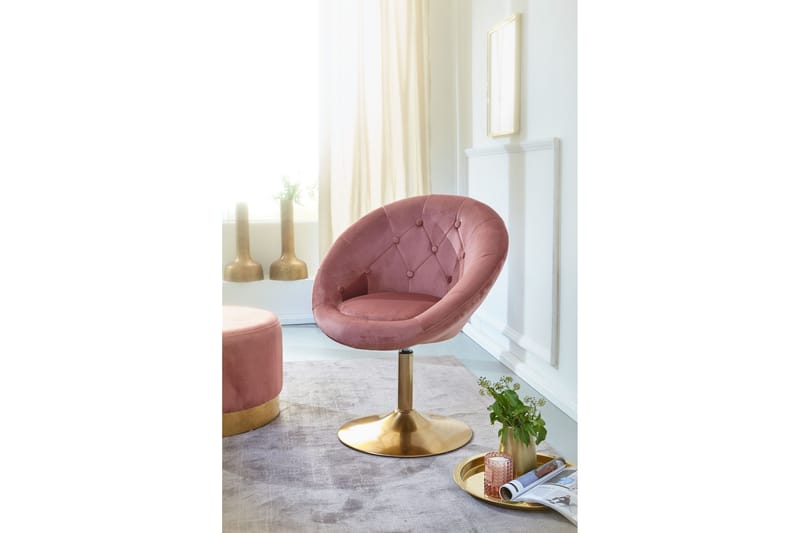 Willowdale Kontorsstol - Mörkrosa/Guld - Möbler - Stolar & fåtöljer - Kontorsstol & skrivbordsstol