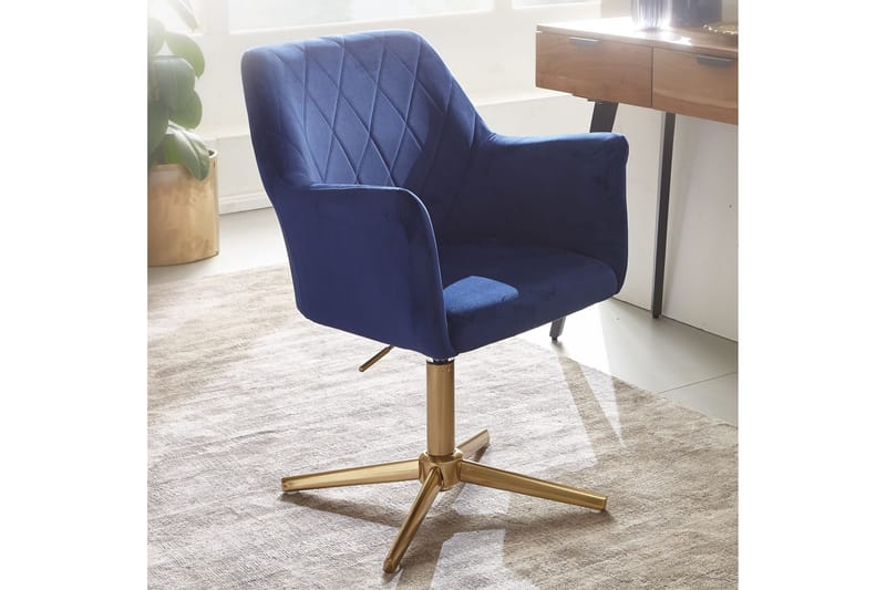 Willowdale Kontorsstol med Armstöd - Mörkblå/Guld - Möbler - Stolar & fåtöljer - Kontorsstol & skrivbordsstol