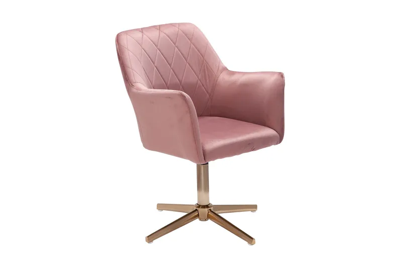 Willowdale Kontorsstol med Armstöd, Rosa/Guld