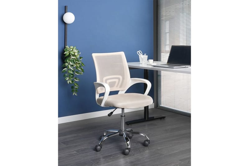 Kontorsstol Solid - Beige, Silver, Vit - Möbler - Stolar & fåtöljer - Kontorsstol & skrivbordsstol
