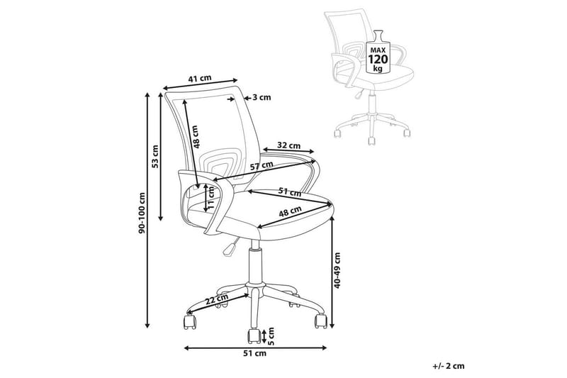 Kontorsstol Solid - Grön, Silver, Vit - Möbler - Stolar & fåtöljer - Kontorsstol & skrivbordsstol