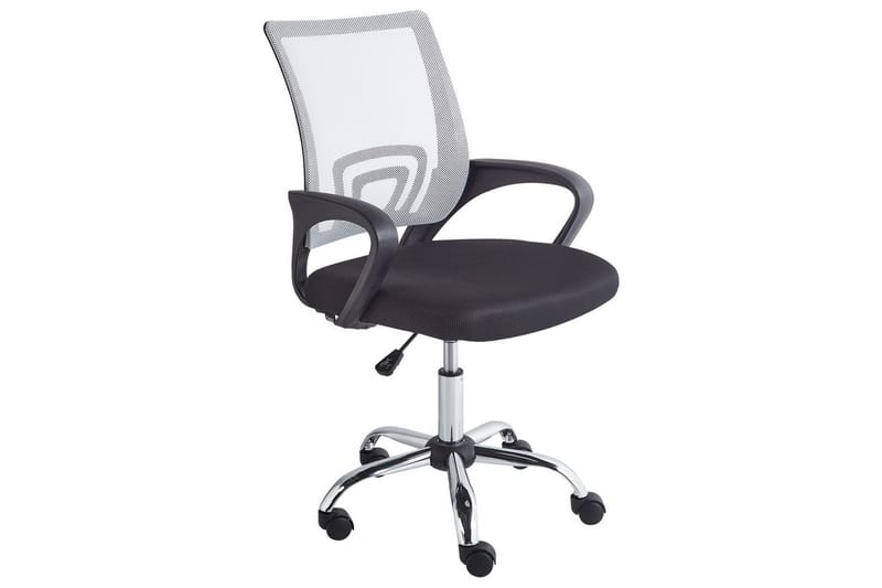 Kontorsstol Solid, Svart, vit, silver