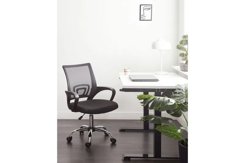 Kontorsstol Solid Svart/Silver - Svart/Silver - Möbler - Stolar & fåtöljer - Kontorsstol & skrivbordsstol