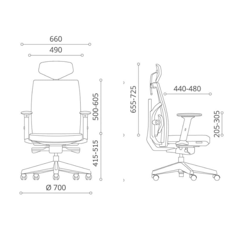 Kontorsstol Tune - Grå med vit stomme - Möbler - Stolar & fåtöljer - Kontorsstol & skrivbordsstol