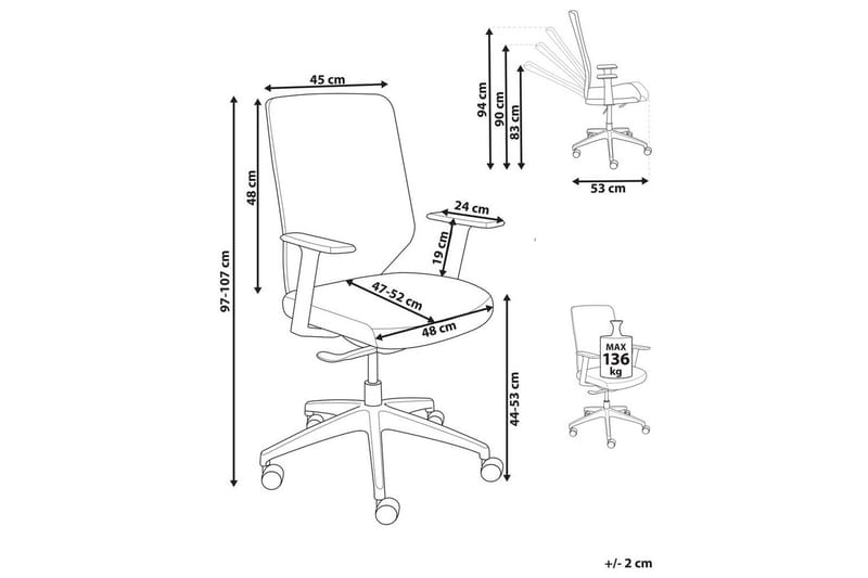 Kontorsstol Virtuoso Röd/grå/svart - Röd/grå/svart - Möbler - Stolar & fåtöljer - Kontorsstol & skrivbordsstol