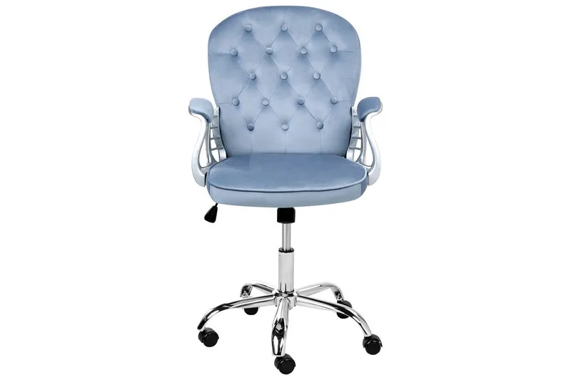 Kontorsstol Princess - Blå, Silver, Svart - Möbler - Stolar & fåtöljer - Kontorsstol & skrivbordsstol