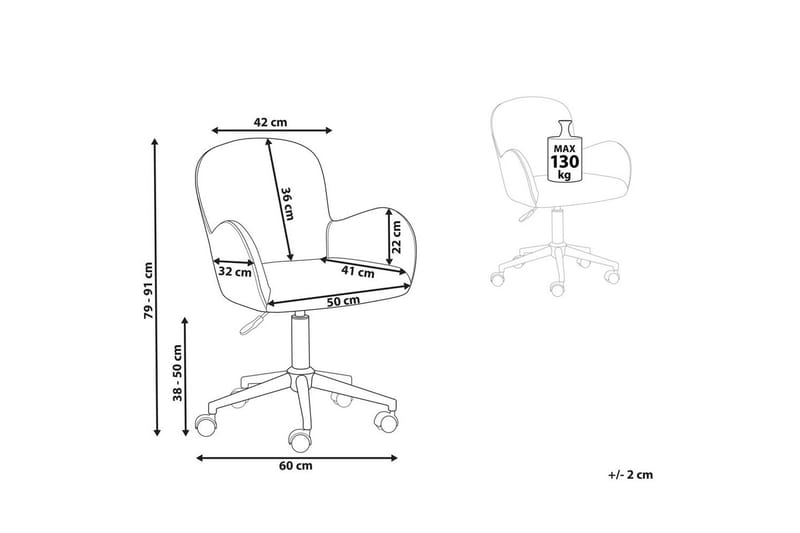 Kontorsstol Priddy Vit/Silver - Vit/Silver - Möbler - Stolar & fåtöljer - Kontorsstol & skrivbordsstol