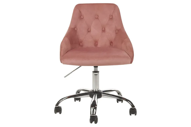 Kontorsstol Parrish Rosa/svart/silver - Rosa/svart/silver - Möbler - Stolar & fåtöljer - Kontorsstol & skrivbordsstol