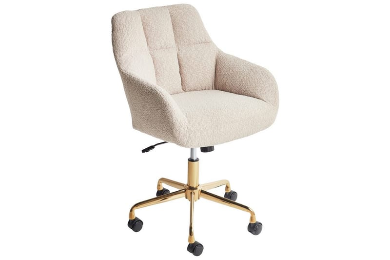 Kontorsstol Palmdale Beige/svart/guld - Beige/svart/guld - Möbler - Stolar & fåtöljer - Kontorsstol & skrivbordsstol