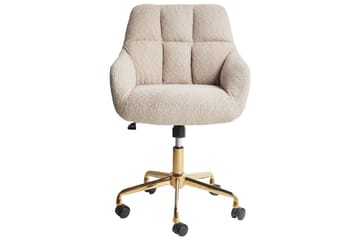 Kontorsstol Palmdale Beige/svart/guld - Beige/svart/guld - Möbler - Stolar & fåtöljer - Kontorsstol & skrivbordsstol