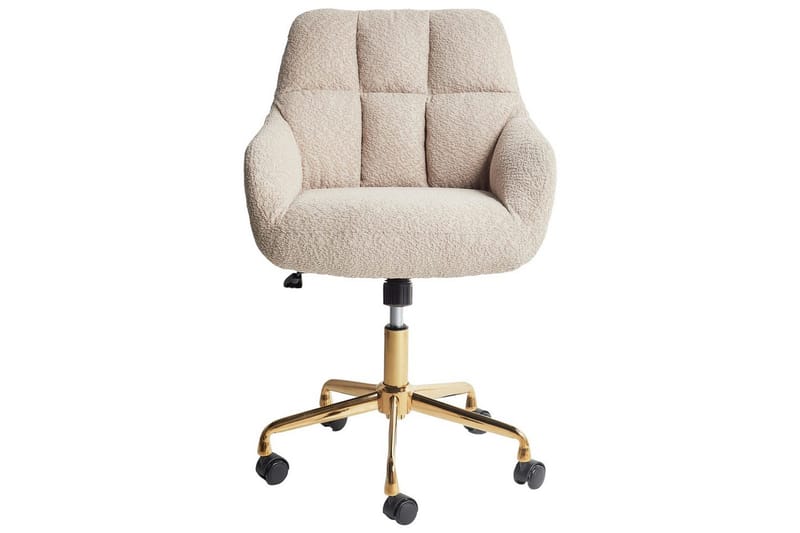 Kontorsstol Palmdale Beige/svart/guld - Beige/svart/guld - Möbler - Stolar & fåtöljer - Kontorsstol & skrivbordsstol