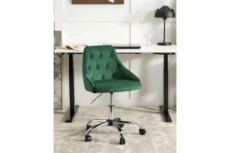 Kontorsstol Parrish Grön/Svart/Silver - Grön/Svart/Silver - Möbler - Stolar & fåtöljer - Kontorsstol & skrivbordsstol