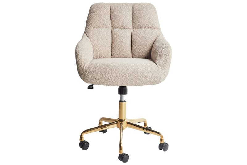 Kontorsstol Palmdale Beige/svart/guld - Beige/svart/guld - Möbler - Stolar & fåtöljer - Kontorsstol & skrivbordsstol