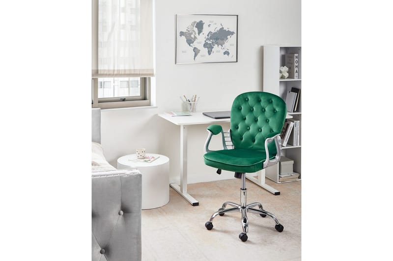 Kontorsstol Princess - Grön, Silver, Svart - Möbler - Stolar & fåtöljer - Kontorsstol & skrivbordsstol
