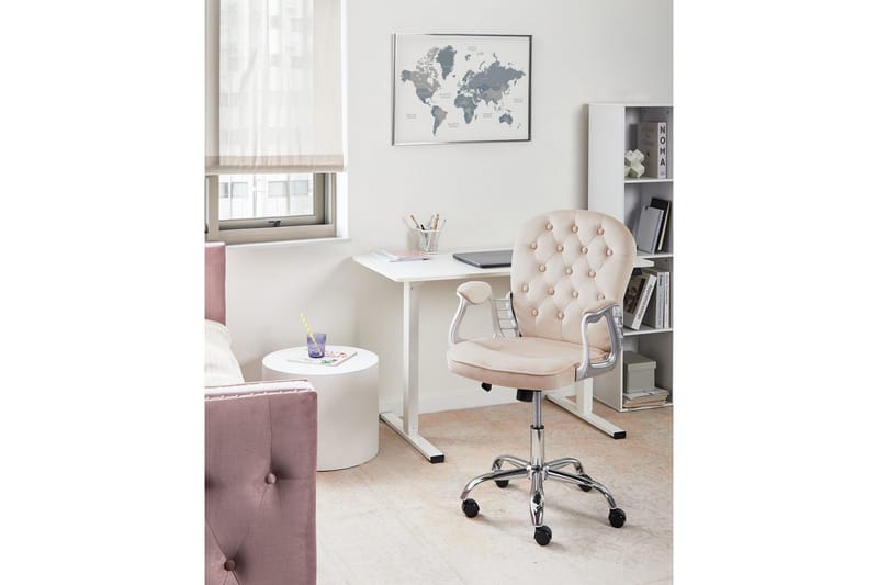 Kontorsstol Princess - Beige, Silver, Svart - Möbler - Stolar & fåtöljer - Kontorsstol & skrivbordsstol