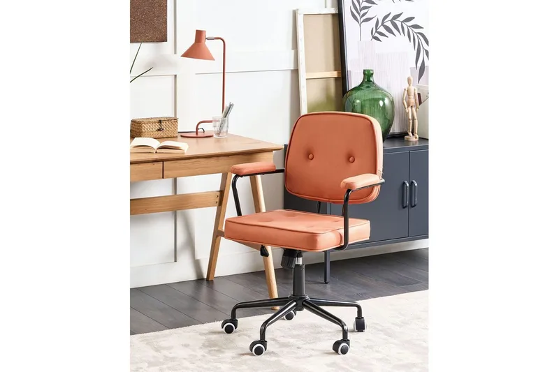 Kontorsstol Pawnee Orange/Svart - Orange/Svart - Möbler - Stolar & fåtöljer - Kontorsstol & skrivbordsstol