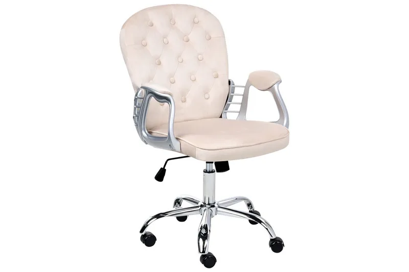 Kontorsstol Princess, Beige, Silver, Svart