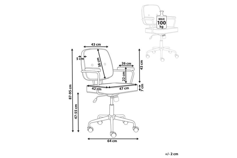 Kontorsstol Pawnee Grön/Svart - Grön/Svart - Möbler - Stolar & fåtöljer - Kontorsstol & skrivbordsstol