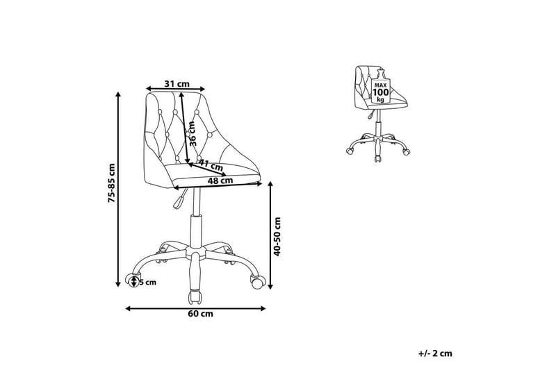 Kontorsstol Parrish Grön/Svart/Silver - Grön/Svart/Silver - Möbler - Stolar & fåtöljer - Kontorsstol & skrivbordsstol