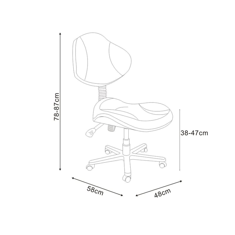 Kontorsstol Pipa - Svart/Grå - Möbler - Stolar & fåtöljer - Kontorsstol & skrivbordsstol