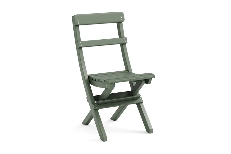 Landet Klappstol - Hopfällbar stol utomhus i akacia trä - Grön - Utemöbler - Balkong - Balkongmöbler - Balkongstol