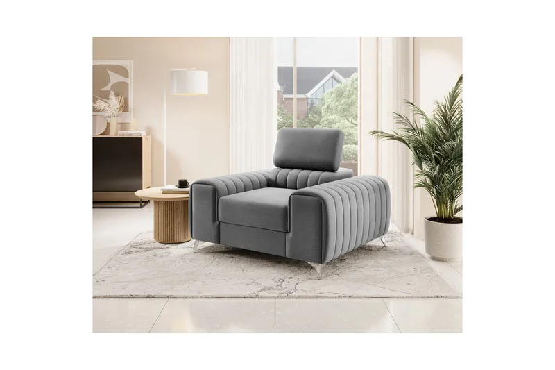 Laurece Fåtölj - Grå - Möbler - Stolar & fåtöljer - Fåtölj