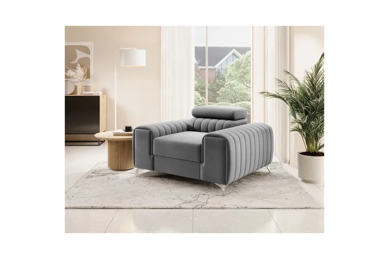 Laurece Fåtölj - Grå - Möbler - Stolar & fåtöljer - Fåtölj