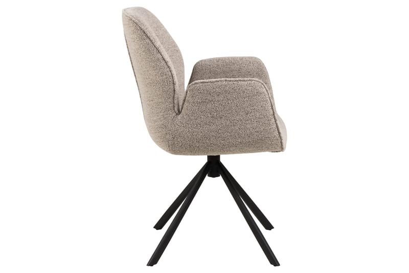 Lipie Matstol i Bouclé med Metallben - Beige - Möbler - Stolar & fåtöljer - Matstol & köksstol